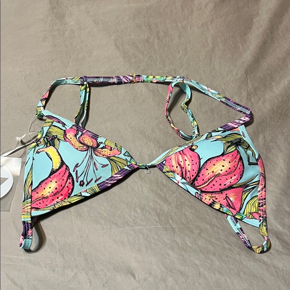 Floral Print Bikini Top